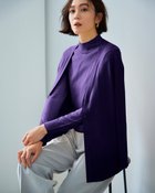 【ドゥクラッセ/DoCLASSE】のシルクフィール・アンサンブルニット 人気、トレンドファッション・服の通販 founy(ファニー) ファッション Fashion レディースファッション Fashion for Women トップス・カットソー Cut & Sew Tops ニット Knit Tops & Sweaters カーディガン・羽織り Layered Style Cardigans アンサンブルニット Knit Ensembles & Twin Sets なめらか Smooth, Silky Texture アンサンブル Ensemble Set インナー Innerwear カットソー Cut and Sewn Top カーディガン Cardigan, Knitwear ハイネック High Neck, Mock Neck フォルム Silhouette, Form エレガント 上品 Elegant thumbnail パープル|ID: prp329100004134507 ipo3291000000034516160