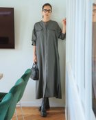 【ドゥクラッセ/DoCLASSE】のサキソニー・バンドカラーシャツワンピース 人気、トレンドファッション・服の通販 founy(ファニー) ファッション Fashion レディースファッション WOMEN ワンピース Dress シャツワンピース Shirt Dresses NEW・新作・新着・新入荷 New Arrivals とろみ Thickness インナー Inner シェイプ Shape シンプル Simple タートル Turtle thumbnail グレー|ID: prp329100004134518 ipo3291000000028287527