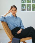 【ドゥクラッセ/DoCLASSE】のドレープデニム・シンプルシャツ 人気、トレンドファッション・服の通販 founy(ファニー) ファッション Fashion レディースファッション WOMEN トップス・カットソー Tops/Tshirt シャツ/ブラウス Shirts/Blouses シンプル Simple デニム Denim パターン Pattern フリル Frills レギュラー Regular ロング Long エレガント 上品 Elegant thumbnail ライトインディゴ|ID: prp329100004134532 ipo3291000000029491933