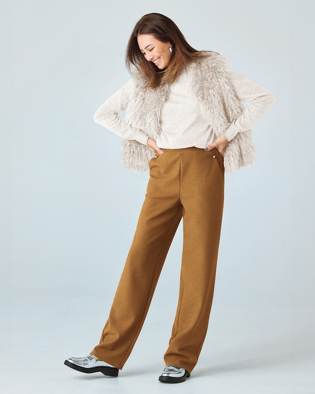 【ドゥクラッセ/DoCLASSE】のプレシャスウォームN・ストレート68㎝ 人気、トレンドファッション・服の通販 founy(ファニー) ファッション Fashion レディースファッション Fashion for Women パンツ Pants & Trousers カットソー Cut and Sewn Top ジョーゼット Georgette, Semi-Sheer Fabric ストレッチ Stretch, Stretchy Fabric ストレート Straight, Straight Cut スリム Slim, Slim Fit 定番 Standard, Basic Item パターン Pattern, Design Print フラット Flat, Flat Shoes ポケット Pocket, Pocket Detail ワイド Wide, Wide Fit エレガント 上品 Elegant other-1|ID: prp329100004134538 ipo3291000000034442903