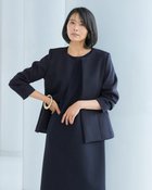 【ドゥクラッセ/DoCLASSE】のトリアセスキューバ・ノーカラージャケット 人気、トレンドファッション・服の通販 founy(ファニー) ファッション Fashion レディースファッション WOMEN アウター Coat Outerwear ジャケット Jackets ノーカラージャケット No Collar Leather Jackets NEW・新作・新着・新入荷 New Arrivals シンプル Simple ジャケット Jacket ストレッチ Stretch スマート Smart セットアップ Set Up バランス Balance パターン Pattern フォルム Form thumbnail ネイビー|ID: prp329100004134544 ipo3291000000028287727