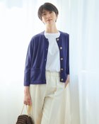 【ドゥクラッセ/DoCLASSE】のウール混・金ボタン8分袖カーデジャケット 人気、トレンドファッション・服の通販 founy(ファニー) ファッション Fashion レディースファッション WOMEN NEW・新作・新着・新入荷 New Arrivals アンティーク Antique カーディガン Cardigan ジャケット Jacket メタル Metal thumbnail パープル|ID: prp329100004134571 ipo3291000000028288801