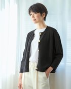 【ドゥクラッセ/DoCLASSE】のウール混・金ボタン8分袖カーデジャケット 人気、トレンドファッション・服の通販 founy(ファニー) ファッション Fashion レディースファッション WOMEN NEW・新作・新着・新入荷 New Arrivals アンティーク Antique カーディガン Cardigan ジャケット Jacket メタル Metal thumbnail ブラック|ID: prp329100004134571 ipo3291000000028288814