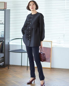【ドゥクラッセ/DoCLASSE】のプレシャスウォームN・スリム69cm 人気、トレンドファッション・服の通販 founy(ファニー) ファッション Fashion レディースファッション Fashion for Women パンツ Pants & Trousers カットソー Cut and Sewn Top ジョーゼット Georgette, Semi-Sheer Fabric ストレッチ Stretch, Stretchy Fabric ストレート Straight, Straight Cut スリム Slim, Slim Fit パターン Pattern, Design Print ワイド Wide, Wide Fit エレガント 上品 Elegant 定番 Standard, Basic Item |ID:prp329100004134575