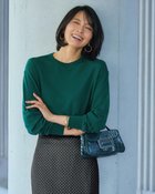 【ドゥクラッセ/DoCLASSE】のウルトラファインメリノ・クルーネック 人気、トレンドファッション・服の通販 founy(ファニー) ファッション Fashion レディースファッション Fashion for Women トップス・カットソー Cut & Sew Tops ニット Knit Tops & Sweaters イタリア Italy セーター Sweater, Knitwear フォルム Silhouette, Form thumbnail グリーン|ID: prp329100004134577 ipo3291000000035894298