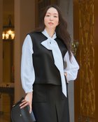 【ドゥクラッセ/DoCLASSE】のカルゼダブル・ジレブラウス 人気、トレンドファッション・服の通販 founy(ファニー) ファッション Fashion レディースファッション WOMEN アウター Coat Outerwear 春 Spring 秋 Autumn/Fall シンプル Simple ジャケット Jacket セットアップ Set Up ベスト Vest ロング Long NEW・新作・新着・新入荷 New Arrivals セレモニー Ceremony ビジネス 仕事 通勤 Business thumbnail ブラック|ID: prp329100004134584 ipo3291000000028289366