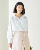 【ドゥクラッセ/DoCLASSE】のアセテートツイル・ギャザーフリルブラウス ホワイト|ID: prp329100004134598 ipo3291000000036204481