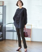 【ドゥクラッセ/DoCLASSE】のプレシャスウォームN・スリム64cm 人気、トレンドファッション・服の通販 founy(ファニー) ファッション Fashion レディースファッション WOMEN パンツ Pants カットソー Cut And Sew ジョーゼット Georgette ストレッチ Stretch ストレート Straight スリム Slim 定番 Standard パターン Pattern ワイド Wide A/W・秋冬 Aw・Autumn/Winter・Fw・Fall-Winter NEW・新作・新着・新入荷 New Arrivals エレガント 上品 Elegant thumbnail ブラック|ID: prp329100004134603 ipo3291000000028290222