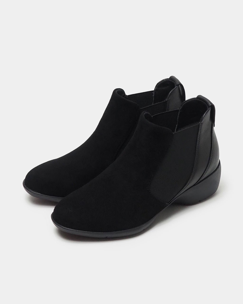 【フィットフィット/fitfit】のレザーサイドゴアアンクルブーツ インテリア・キッズ・メンズ・レディースファッション・服の通販 founy(ファニー) 　ファッション　Fashion　レディースファッション　WOMEN　NEW・新作・新着・新入荷　New Arrivals　インソール　Insole　ショート　Short　シンプル　Simple　フィット　Fit　メッシュ　Mesh　抗菌　Antibacterial　スエードブラック|ID: prp329100004144596 ipo3291000000028466444
