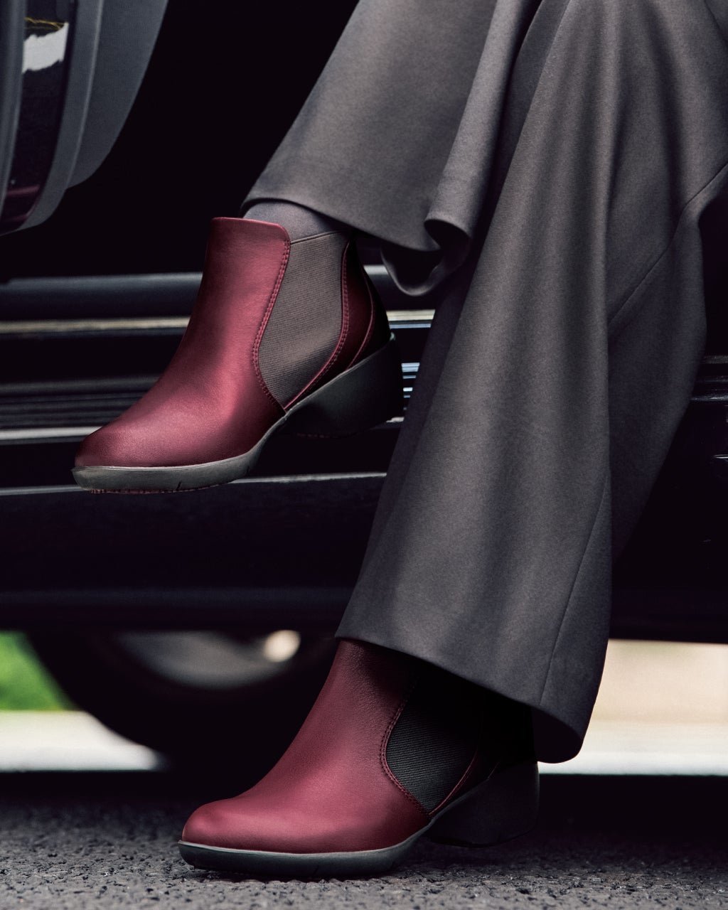 【フィットフィット/fitfit】のレザーサイドゴアアンクルブーツ インテリア・キッズ・メンズ・レディースファッション・服の通販 founy(ファニー) 　ファッション　Fashion　レディースファッション　Fashion for Women　インソール　Shoe Insole　ショート　Short, Short Length　シンプル　Simple, Minimal　フィット　Fit, Slim Fit　メッシュ　Mesh, Net Fabric　抗菌　Antibacterial, Bacteria-Resistant　ボルドー|ID: prp329100004144596 ipo3291000000036158963