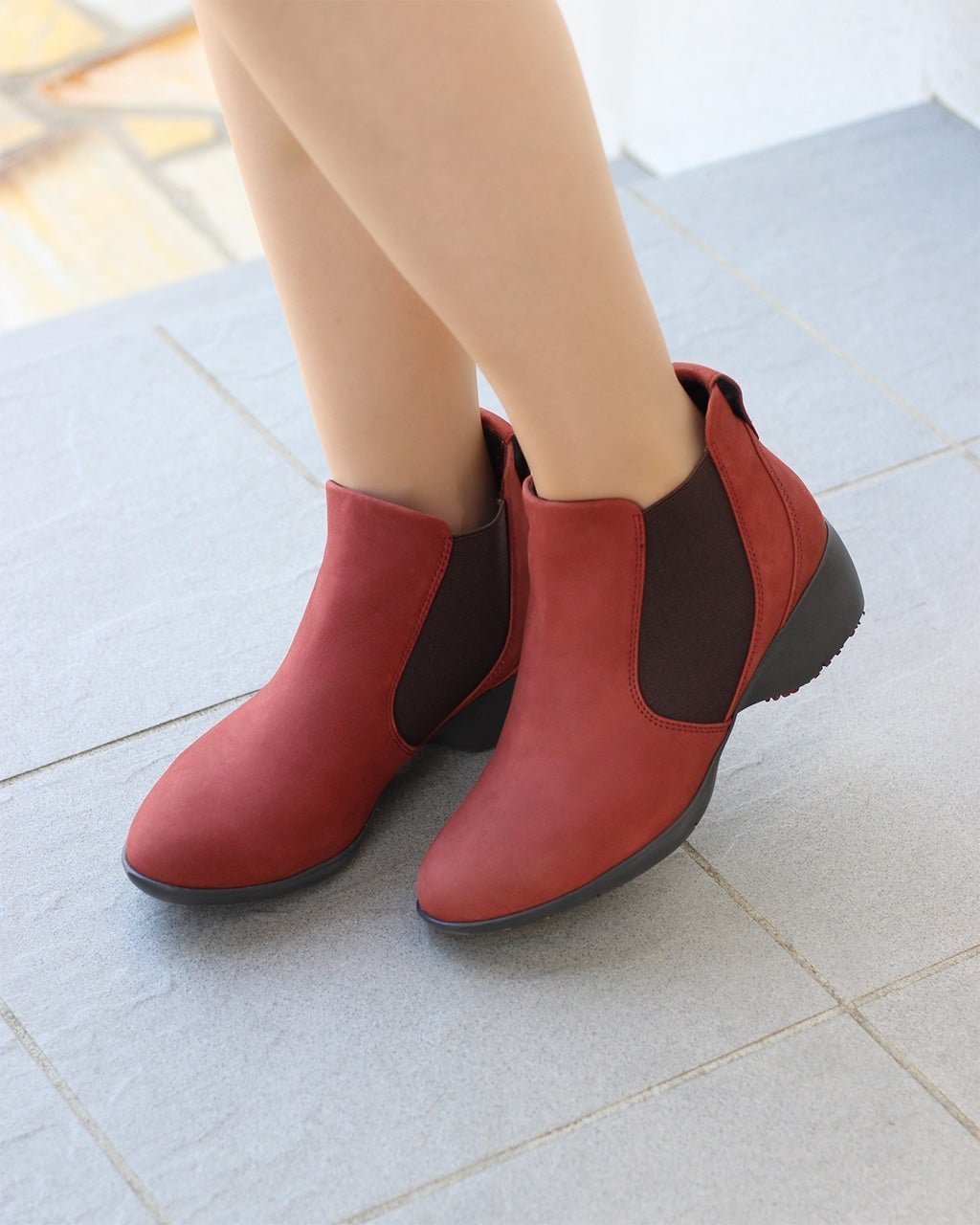 【フィットフィット/fitfit】のレザーサイドゴアアンクルブーツ インテリア・キッズ・メンズ・レディースファッション・服の通販 founy(ファニー) 　ファッション　Fashion　レディースファッション　Fashion for Women　インソール　Shoe Insole　ショート　Short, Short Length　シンプル　Simple, Minimal　フィット　Fit, Slim Fit　メッシュ　Mesh, Net Fabric　抗菌　Antibacterial, Bacteria-Resistant　テラコッタ|ID: prp329100004144596 ipo3291000000036158976