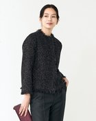 【ドゥクラッセ/DoCLASSE】のラメツイード・ノーカラージャケット 人気、トレンドファッション・服の通販 founy(ファニー) ファッション Fashion レディースファッション WOMEN アウター Coat Outerwear ジャケット Jackets ノーカラージャケット No Collar Leather Jackets NEW・新作・新着・新入荷 New Arrivals コンパクト Compact ジャケット Jacket ツイード Tweed フィット Fit ベスト Vest ワイド Wide thumbnail ブラック|ID: prp329100004157782 ipo3291000000028667647