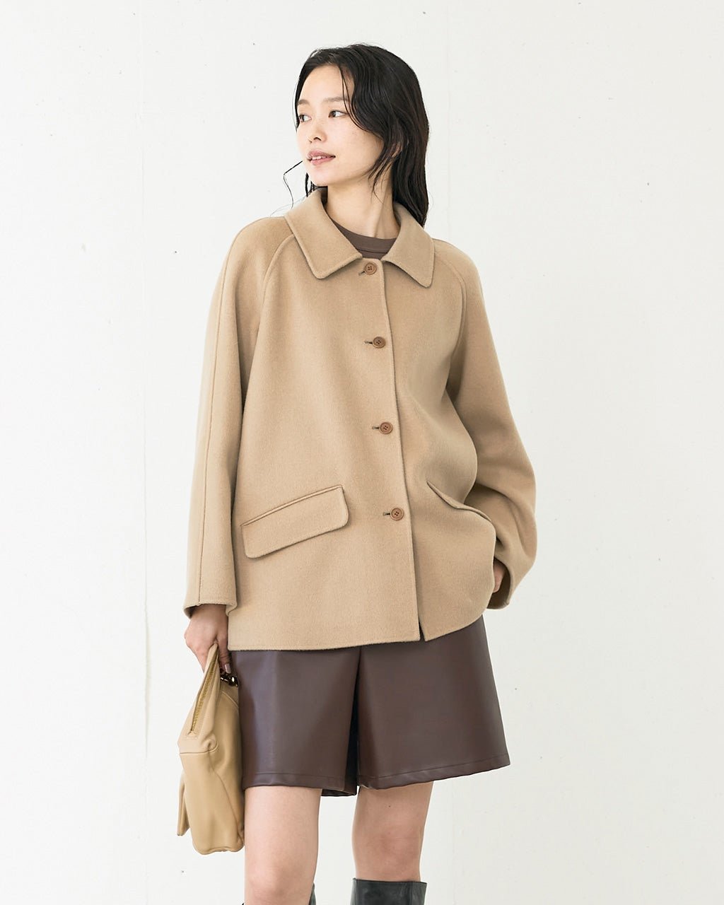 【ドゥクラッセ/DoCLASSE】のダブルフェイス・ミドルポンチョコート 人気、トレンドファッション・服の通販 founy(ファニー) 　ファッション　Fashion　レディースファッション　Fashion for Women　アウター　Coat / Outerwear Collection　コート・ロングコート・ピーコート　Long Coats, Peacoats & More　ポンチョ・ケープコート　Ponchos & Capes　シンプル　Simple, Minimal　ダブル　Double, Double-Breasted　フェイス　Face, Facial Design　ミドル　Middle Length, Mid Height　 other-1|ID: prp329100004168547 ipo3291000000034725343