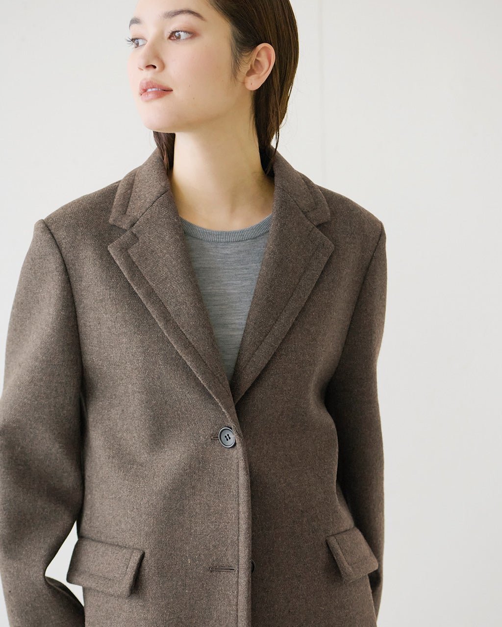 【ドゥクラッセ/DoCLASSE】のボンディングツイード・チェスターコート インテリア・キッズ・メンズ・レディースファッション・服の通販 founy(ファニー) 　ファッション　Fashion　レディースファッション　Fashion for Women　アウター　Coat / Outerwear Collection　コート・ロングコート・ピーコート　Long Coats, Peacoats & More　チェスターコート・ロング丈アウター　Chester Coats / Chesterfield Long Coats　オケージョン　Occasion Wear　スマート　Smart, Elegant　チェスターコート　Chester Coat, Long Coat　ツイード　Twill, Twill Weave　ボンディング　Bonding, Bonded Fabric　ミドル　Middle Length, Mid Height　ビジネス 仕事 通勤　Business / Work / Commuting　冬　Winter / This Winter　ブラウン|ID: prp329100004168548 ipo3291000000034725349