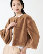 【ドゥクラッセ/DoCLASSE】のエコファー・ノーカラージャケット 人気、トレンドファッション・服の通販 founy(ファニー) ファッション Fashion レディースファッション WOMEN アウター Coat Outerwear ジャケット Jackets ノーカラージャケット No Collar Leather Jackets NEW・新作・新着・新入荷 New Arrivals ジャケット Jacket パーティ Party ベルベット Velvet ボレロ Bolero 冬 Winter thumbnail モカ|ID: prp329100004168552 ipo3291000000028832574