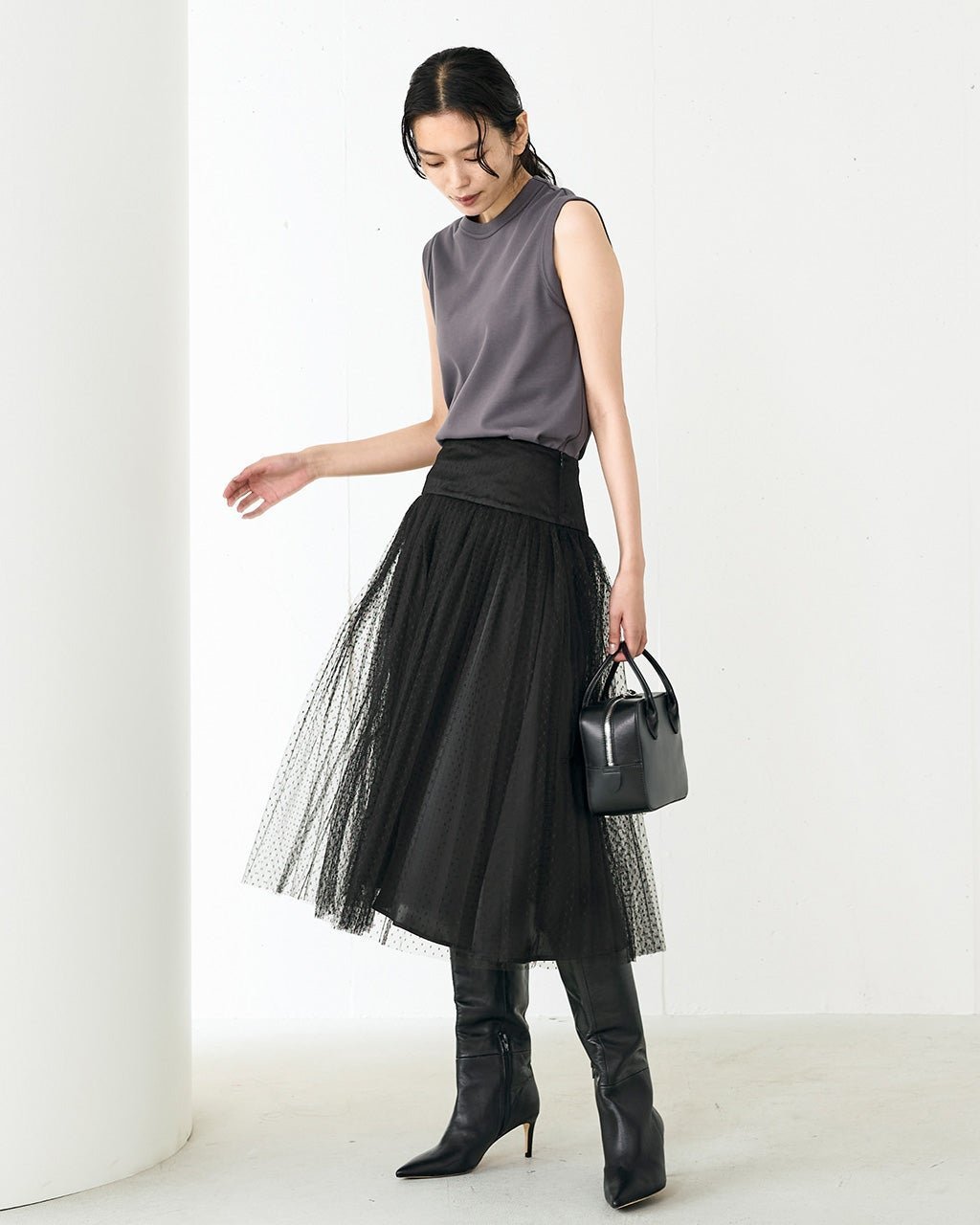 【ドゥクラッセ/DoCLASSE】のドットチュール・プリーツスカート 人気、トレンドファッション・服の通販 founy(ファニー) 　ファッション　Fashion　レディースファッション　Fashion for Women　スカート　Skirts　プリーツスカート / 上品フェミニンスタイル　Pleated Skirts　チュール　Tulip, Tulip Motif　ドット　Polka Dot, Dot Pattern　プリーツ　Pleats, Pleated　今季　This Season, Current Season　 other-1|ID: prp329100004168562 ipo3291000000034725376