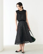 【ドゥクラッセ/DoCLASSE】のシアージャカード・フレアスカート 人気、トレンドファッション・服の通販 founy(ファニー) ファッション Fashion レディースファッション Fashion for Women スカート Skirts Aライン・フレアスカート A-Line & Flared Skirts おすすめ Recommended / Our Picks オーガンジー Organza Fabric シアー Sheer, See-Through パーティ Party, Party Style フラワー Flower, Floral 冬 Winter / This Winter thumbnail ブラック|ID: prp329100004168563 ipo3291000000034725380