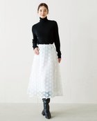 【ドゥクラッセ/DoCLASSE】のシアージャカード・フレアスカート 人気、トレンドファッション・服の通販 founy(ファニー) ファッション Fashion レディースファッション Fashion for Women スカート Skirts Aライン・フレアスカート A-Line & Flared Skirts おすすめ Recommended / Our Picks オーガンジー Organza Fabric シアー Sheer, See-Through パーティ Party, Party Style フラワー Flower, Floral 冬 Winter / This Winter thumbnail ホワイト|ID: prp329100004168563 ipo3291000000036066440