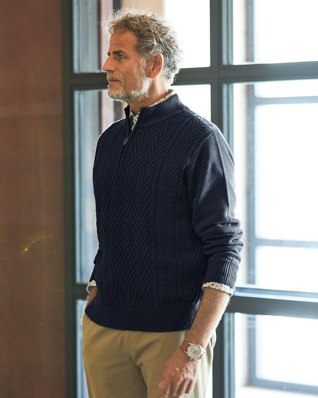 【ドゥクラッセ/DoCLASSE / MEN】のウールブレンド・杉綾ハーフジップ 人気、トレンドファッション・服の通販 founy(ファニー) 　ファッション　Fashion　メンズファッション　MEN　インナー　Inner　ジップ　Zip　スタンド　Stand　セーター　Sweater　フロント　Front　メンズ　Mens　 other-1|ID: prp329100004168567 ipo3291000000029625378