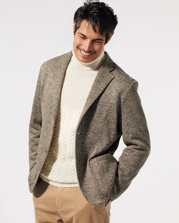【ドゥクラッセ/DoCLASSE / MEN】のツイード調フリース・裏起毛ジャケット インテリア・キッズ・メンズ・レディースファッション・服の通販 founy(ファニー) https://founy.com/ ファッション Fashion メンズファッション MEN ジャケット Jacket ストレッチ Stretch ツイード Tweed パターン Pattern ベスト Vest メンズ Mens 今季 This Season 防寒 Cold Protection |ID: prp329100004168573 ipo3291000000030258247