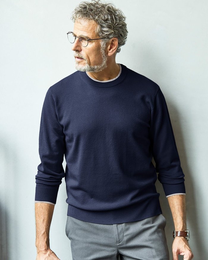 【ドゥクラッセ/DoCLASSE / MEN】のDoサーモテックスフェイクレイヤークルー インテリア・キッズ・メンズ・レディースファッション・服の通販 founy(ファニー) https://founy.com/ ファッション Fashion メンズファッション Fashion for Men なめらか Smooth, Silky Texture セーター Sweater, Knitwear メンズ Men's, Menswear 人気 Popular, Best Seller 冬 Winter / This Winter |ID: prp329100004168578 ipo3291000000030732307