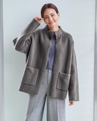 【ドゥクラッセ/DoCLASSE】のダブルフェイスニット・スタンドカラーコート 人気、トレンドファッション・服の通販 founy(ファニー) ファッション Fashion レディースファッション WOMEN アウター Coat Outerwear コート Coats NEW・新作・新着・新入荷 New Arrivals ショート Short スタンド Stand ストレッチ Stretch ダブル Double フェイス Face thumbnail グレー|ID: prp329100004168646 ipo3291000000028833832