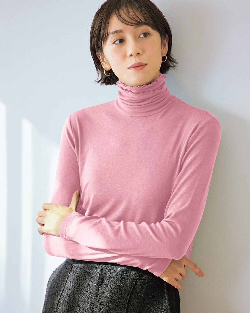 【ドゥクラッセ/DoCLASSE】のエアリーウール・メロウネックトップス 人気、トレンドファッション・服の通販 founy(ファニー) 　ファッション　Fashion　レディースファッション　Fashion for Women　トップス・カットソー　Cut & Sew Tops　シャツ・ブラウス・オフィスカジュアル　Elegant Blouses & Button-Ups　ロングTシャツ・Tシャツ　Longline T-Shirts & Tees　カットソー・ベーシックTシャツ　Cut-and-Sewn Tops / Stretch Tees & Basics　カットソー　Cut and Sewn Top　ジャケット　Jacket, Outerwear　フリル　Frill, Ruffle　人気　Popular, Best Seller　 other-1|ID: prp329100004168648 ipo3291000000034888944