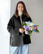 【ドゥクラッセ/DoCLASSE】のカシミヤ混ウールリバー・2WAYショートコート ブラック|ID: prp329100004168651 ipo3291000000036159636