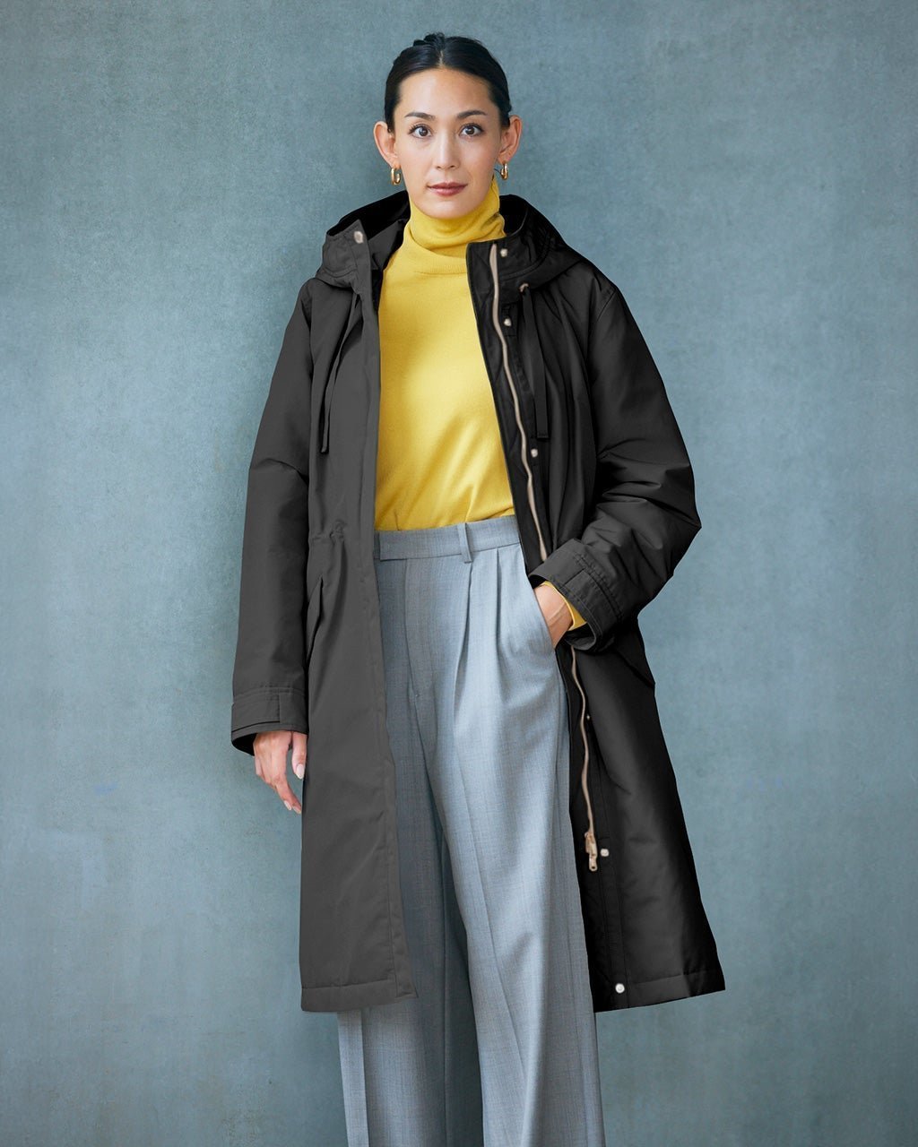 【ドゥクラッセ/DoCLASSE】のマジカルサーモ・グログラン/フードコート インテリア・キッズ・メンズ・レディースファッション・服の通販 founy(ファニー) ファッション Fashion レディースファッション Fashion for Women アウター Coat / Outerwear Collection コート・ロングコート・ピーコート Long Coats, Peacoats & More ダウン Down, Puffer ブラック|ID: prp329100004168654 ipo3291000000035345165