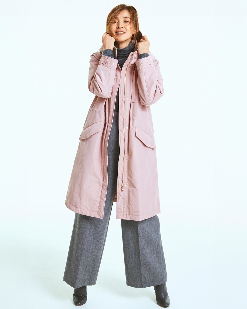 【ドゥクラッセ/DoCLASSE】のマジカルサーモ・グログラン/フードコート インテリア・キッズ・メンズ・レディースファッション・服の通販 founy(ファニー) ファッション Fashion レディースファッション Fashion for Women アウター Coat / Outerwear Collection コート・ロングコート・ピーコート Long Coats, Peacoats & More ダウン Down, Puffer ピンク|ID: prp329100004168654 ipo3291000000035345173