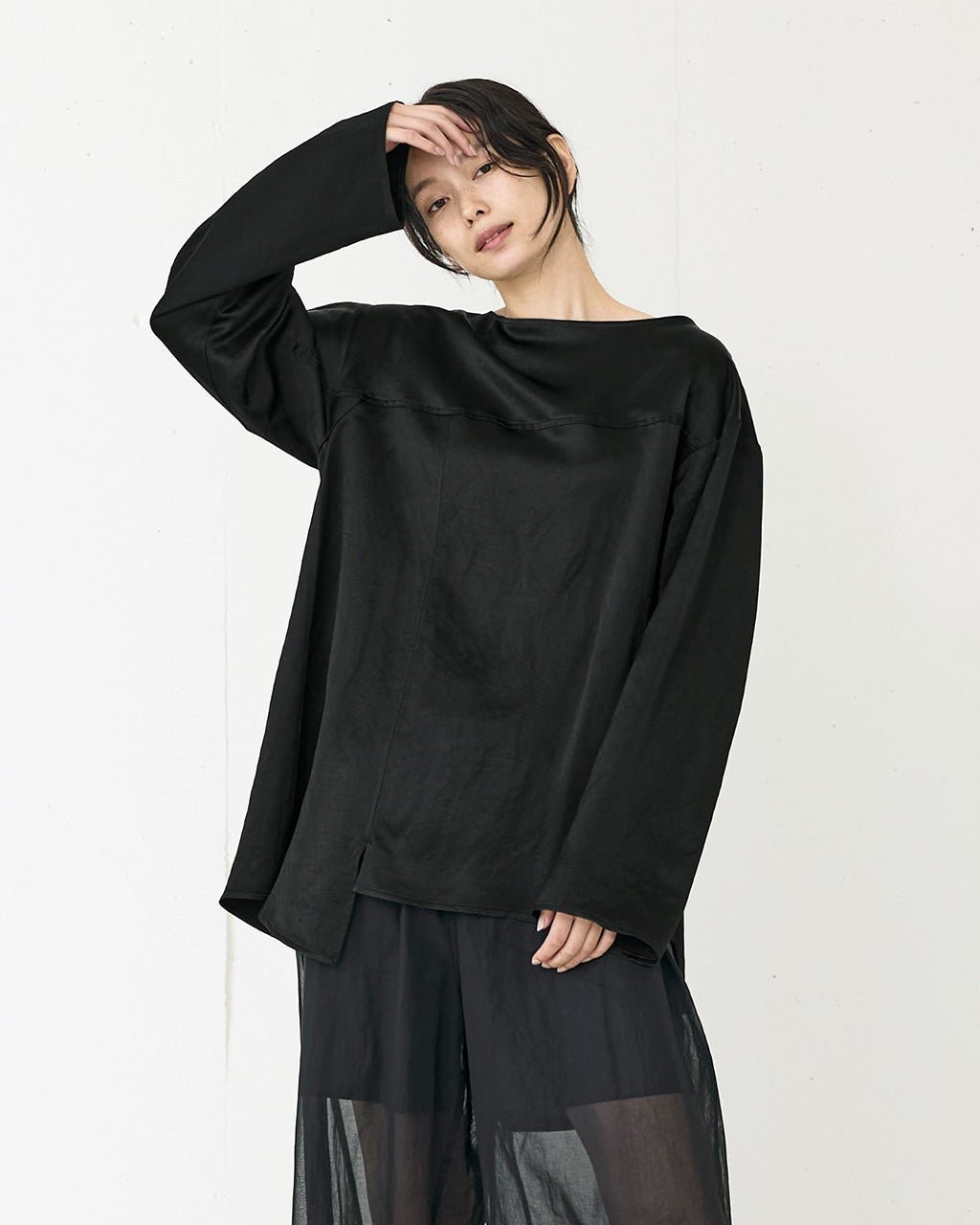 【ドゥクラッセ/DoCLASSE】のアセテートリネン・ドレープチュニック 人気、トレンドファッション・服の通販 founy(ファニー) 　ファッション　Fashion　レディースファッション　Fashion for Women　トップス・カットソー　Cut & Sew Tops　シャツ・ブラウス・オフィスカジュアル　Elegant Blouses & Button-Ups　アシンメトリー　Asymmetrical Style　ウォッシャブル　Machine Washable　シンプル　Simple, Minimal　チュニック　Tunic, Long Top　ドレープ　Drape, Draping Fabric　モダン　Modern, Contemporary　 other-1|ID: prp329100004175402 ipo3291000000034725366
