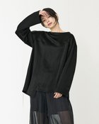 【ドゥクラッセ/DoCLASSE】のアセテートリネン・ドレープチュニック ブラック|ID: prp329100004175402 ipo3291000000034725367