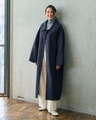 【ドゥクラッセ/DoCLASSE】のカシミヤ混ウールリバー・ステンカラーコート 人気、トレンドファッション・服の通販 founy(ファニー) ファッション Fashion レディースファッション WOMEN アウター Coat Outerwear コート Coats NEW・新作・新着・新入荷 New Arrivals カシミヤ Cashmere スペシャル Special ラグジュアリー Luxury thumbnail ミッドナイトブルー|ID: prp329100004194399 ipo3291000000029056244