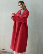 【ドゥクラッセ/DoCLASSE】のカシミヤ混ウールリバー・ステンカラーコート 人気、トレンドファッション・服の通販 founy(ファニー) ファッション Fashion レディースファッション WOMEN アウター Coat Outerwear コート Coats NEW・新作・新着・新入荷 New Arrivals カシミヤ Cashmere スペシャル Special ラグジュアリー Luxury thumbnail レッドパターン|ID: prp329100004194399 ipo3291000000029056246