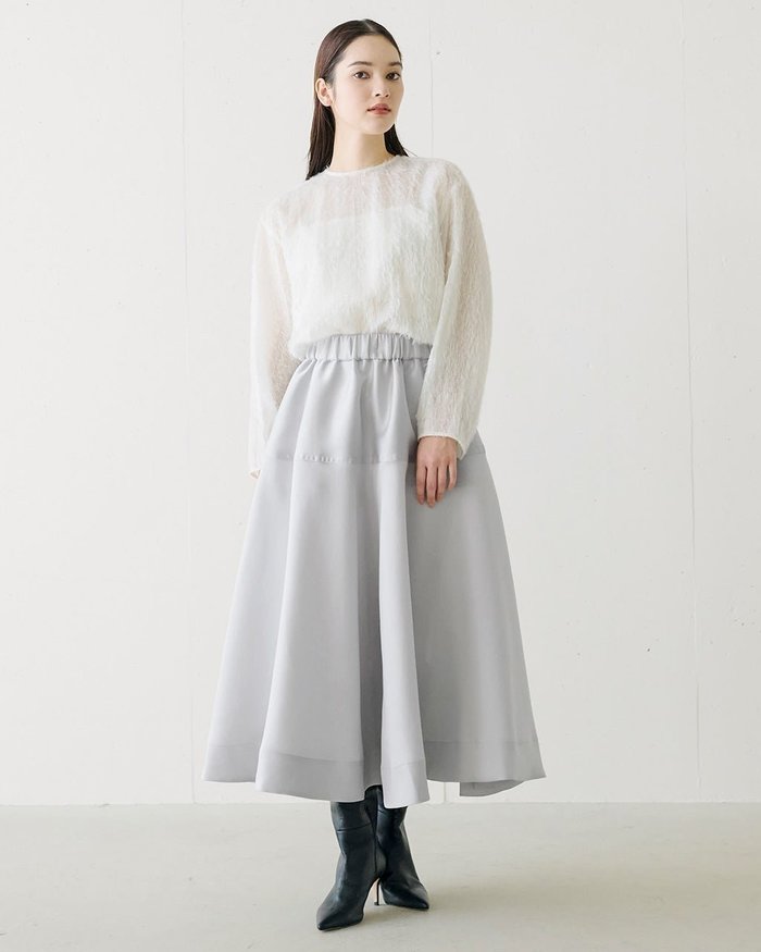 【ドゥクラッセ/DoCLASSE】のオクタダブルクロス・スカート インテリア・キッズ・メンズ・レディースファッション・服の通販 founy(ファニー) https://founy.com/ ファッション Fashion レディースファッション Fashion for Women スカート Skirts コレクション Collection, Seasonal Line 軽量 Lightweight, Ultra Light シルク Silk, 100% Silk シンプル Simple, Minimal スクエア Square, Square Shape タートル Turtleneck, Turtle Collar ノースリーブ Sleeveless, No-Sleeve パーティ Party, Party Style フォルム Silhouette, Form フレア Flare, Flared ホリデーシーズン Holiday Season |ID: prp329100004210617 ipo3291000000036009782