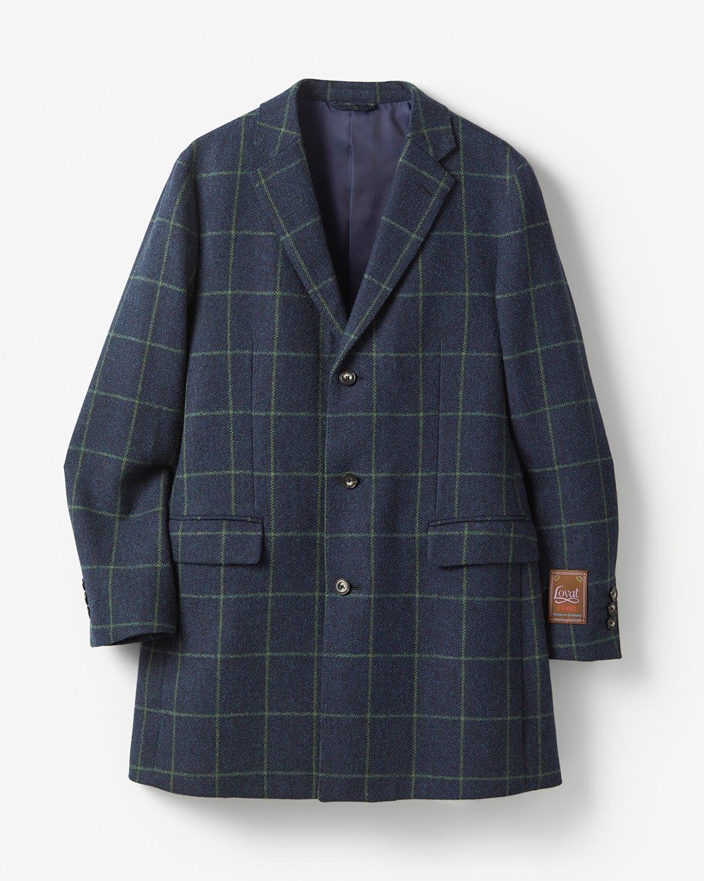 【ドゥクラッセ/DoCLASSE / MEN】のLOVAT(ラバット)英国ツイードチェスターコート インテリア・キッズ・メンズ・レディースファッション・服の通販 founy(ファニー) 　ファッション　Fashion　メンズファッション　Fashion for Men　クラシック　Classic, Timeless Style　ツイード　Twill, Twill Weave　ビジネス 仕事 通勤　Business / Work / Commuting　フラップ　Flap, Flap Pocket　ポケット　Pocket, Pocket Detail　メンズ　Men's, Menswear　冬　Winter / This Winter　軽量　Lightweight, Ultra Light　ネイビーパターン|ID: prp329100004217664 ipo3291000000034243487