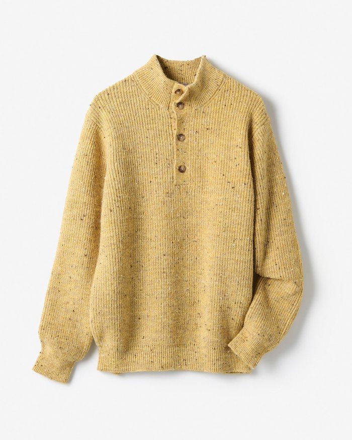 【ドゥクラッセ/DoCLASSE / MEN】のウールブレンド・ドネガル風ボタンモック インテリア・キッズ・メンズ・レディースファッション・服の通販 founy(ファニー) https://founy.com/ ファッション Fashion メンズファッション Fashion for Men インナー Innerwear セーター Sweater, Knitwear ネップ Nepp, Slub Yarn フィット Fit, Slim Fit メンズ Men's, Menswear 軽量 Lightweight, Ultra Light |ID: prp329100004217673 ipo3291000000035991391