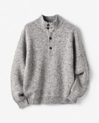 【ドゥクラッセ/DoCLASSE / MEN】のウールブレンド・ドネガル風ボタンモック ライトグレー|ID: prp329100004217673 ipo3291000000035991394