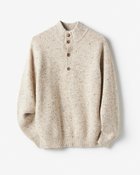 【ドゥクラッセ/DoCLASSE / MEN】のウールブレンド・ドネガル風ボタンモック アイボリー|ID: prp329100004217673 ipo3291000000035991396