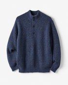 【ドゥクラッセ/DoCLASSE / MEN】のウールブレンド・ドネガル風ボタンモック ネイビー|ID: prp329100004217673 ipo3291000000035991398