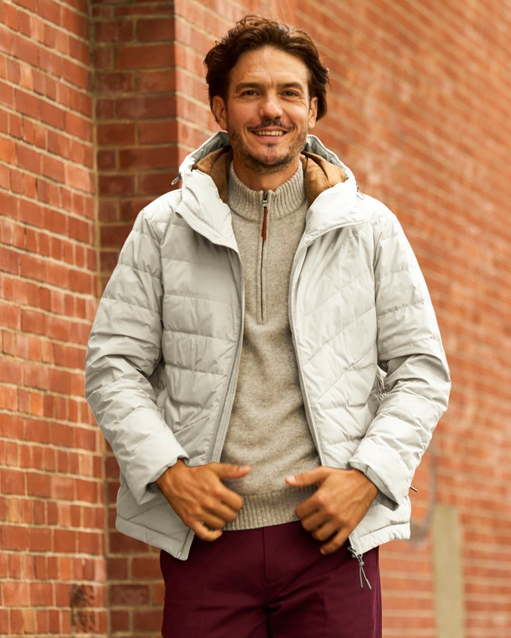 【ドゥクラッセ/DoCLASSE / MEN】の撥水防風すっきりステッチダウンパーカ インテリア・キッズ・メンズ・レディースファッション・服の通販 founy(ファニー) 　ファッション　Fashion　メンズファッション　MEN　アシメトリー　Asymmetry　キルト　Quilt　スポーティ　Sporty　ダウン　Down　ドローコード　Draw Cord　ポケット　Pocket　メンズ　Mens　ライトベージュ|ID: prp329100004217674 ipo3291000000029254707