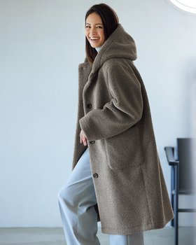 【ドゥクラッセ/DoCLASSE】のエコムートン・フードコート 人気、トレンドファッション・服の通販 founy(ファニー) ファッション Fashion レディースファッション WOMEN アウター Coat Outerwear コート Coats NEW・新作・新着・新入荷 New Arrivals トレンド Trend パッチ Patch フラップ Flap ポケット Pocket マーブル Marble |ID:prp329100004217684