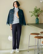 【ドゥクラッセ/DoCLASSE】の楽暖ベロアストレッチ・ストレート72cm ミッドナイトブルー|ID: prp329100004217687 ipo3291000000035991431