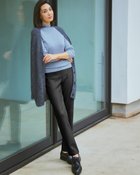 【ドゥクラッセ/DoCLASSE】の楽暖ベロアストレッチ・スリムテーパード72cm ブラック|ID: prp329100004217696 ipo3291000000035991461