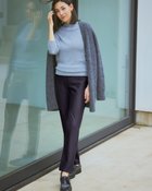 【ドゥクラッセ/DoCLASSE】の楽暖ベロアストレッチ・スリムテーパード72cm ミッドナイトブルー|ID: prp329100004217696 ipo3291000000035991464