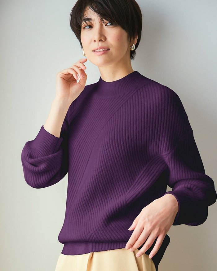 【ドゥクラッセ/DoCLASSE】のストレッチリブ・バイアスデザインセーター インテリア・キッズ・メンズ・レディースファッション・服の通販 founy(ファニー) https://founy.com/ ファッション Fashion レディースファッション WOMEN トップス・カットソー Tops/Tshirt ニット Knit Tops セーター Sweater フォルム Form |ID: prp329100004217698 ipo3291000000030660498