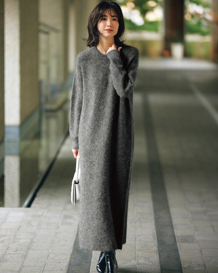 【ドゥクラッセ/DoCLASSE】のヘアリーアルパカ・ニットワンピース インテリア・キッズ・メンズ・レディースファッション・服の通販 founy(ファニー) https://founy.com/ ファッション Fashion レディースファッション Fashion for Women ワンピース Dresses ニットワンピース Knit Dresses セットアップ Set-Up, Coordinated Outfit 冬 Winter / This Winter |ID: prp329100004217707 ipo3291000000034399856