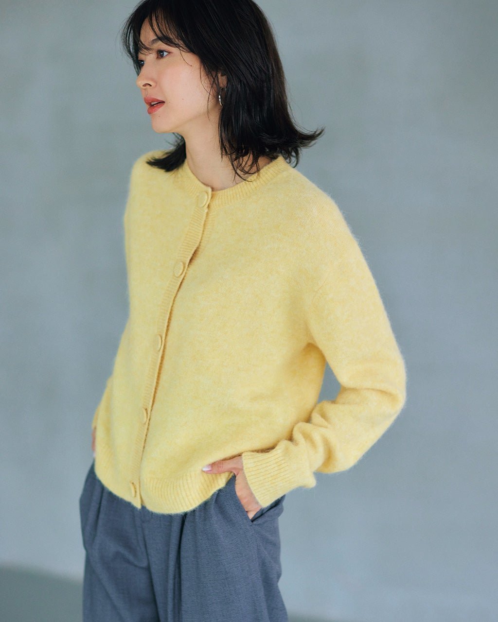 【ドゥクラッセ/DoCLASSE】のアルパカメリノ・ボタンカーディガン インテリア・キッズ・メンズ・レディースファッション・服の通販 founy(ファニー) 　ファッション　Fashion　レディースファッション　Fashion for Women　トップス・カットソー　Cut & Sew Tops　カーディガン・羽織り　Layered Style Cardigans　おすすめ　Recommended / Our Picks　カーディガン　Cardigan, Knitwear　ベーシック　Basic, Essential　ミックス　Mix, Mixed Style　今季　This Season, Current Season　イエロー|ID: prp329100004217709 ipo3291000000034425366