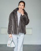 【ドゥクラッセ/DoCLASSE】のエコミンク・ファーブルゾン 人気、トレンドファッション・服の通販 founy(ファニー) ファッション Fashion レディースファッション WOMEN アウター Coat Outerwear ジャケット Jackets ブルゾン Blouson/Jackets NEW・新作・新着・新入荷 New Arrivals ジャケット Jacket リアル Real thumbnail グレー|ID: prp329100004217715 ipo3291000000029254901