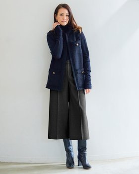 【ドゥクラッセ/DoCLASSE】 ウールタッチニードル・ワイドクロップドパンツ人気、トレンドファッション・服の通販 founy(ファニー) ファッション Fashion レディースファッション Fashion for Women パンツ Pants & Trousers エレガント 上品 Elegant スーツ Suit, Formalwear センター Center, Center Line ポケット Pocket, Pocket Detail 冬 Winter / This Winter |ID:prp329100004217742